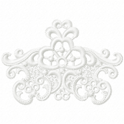 3D Specialty Lace And Swan Embroidery Design 8